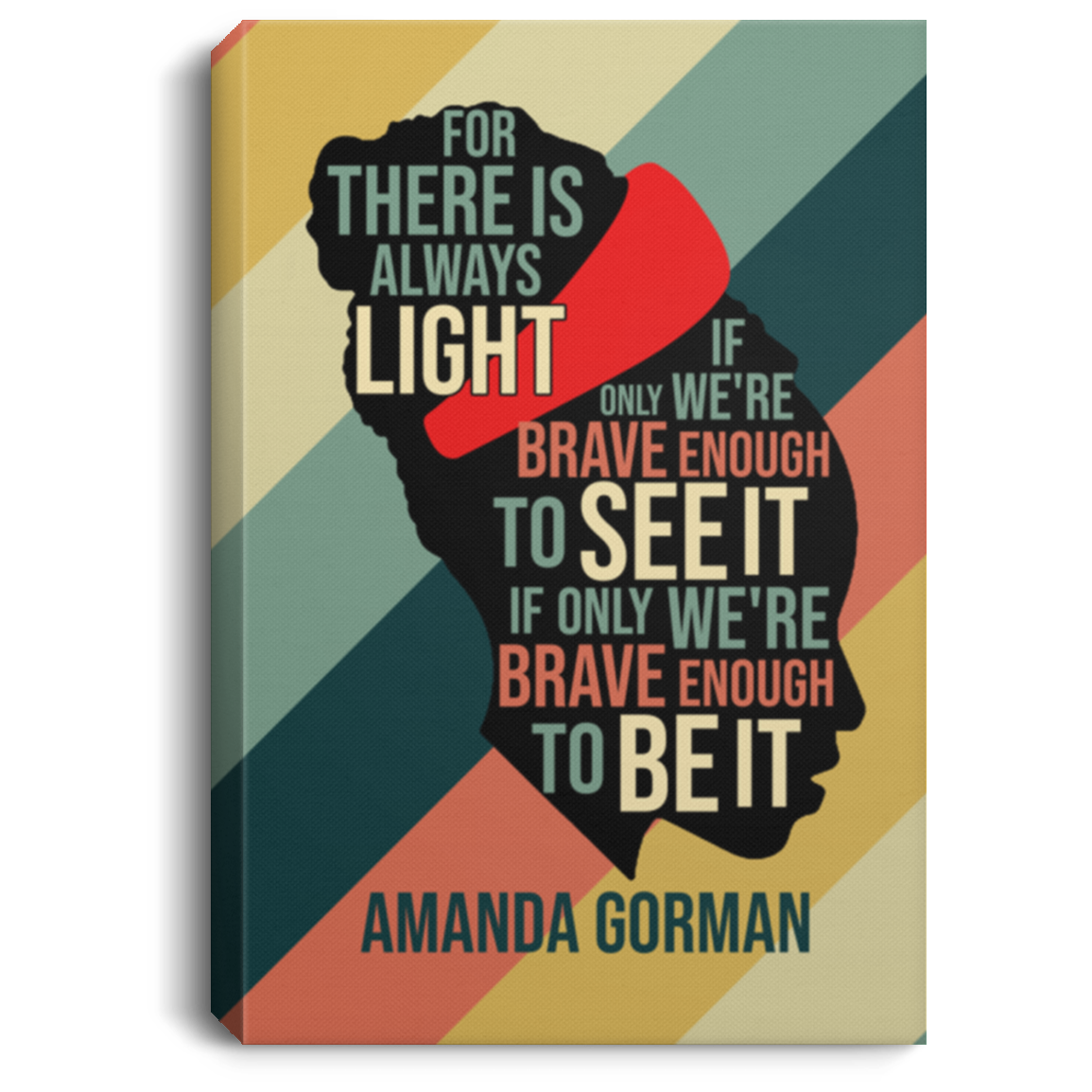 The Hill We Climb Amanda Gorman Inauguration Poem Vintage Feminist Framed Canvas Prints - Unframed Poster, White, 0.75'' Framed Canvas The Hill We Climb Amanda Gorman Inauguration Poem Vintage Feminist Framed Canvas Prints - Unframed Poster, White, 0.75'' Framed Canvas