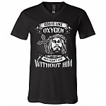 God Is Like Oxygen, Black, V-Neck T-Shirt
