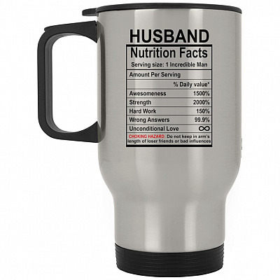 14 oz. Silver Travel Mug