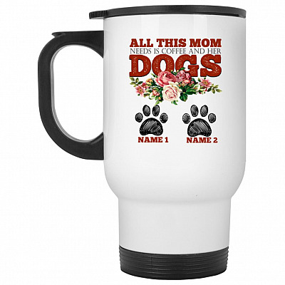 14 oz. White Travel Mug