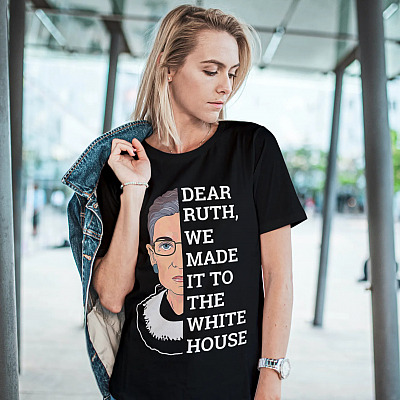 Alternative view of Notorious RBG Dear Ruth We Made It To The White House Kamala Harris Madam Vice President Feminist T-Shirt