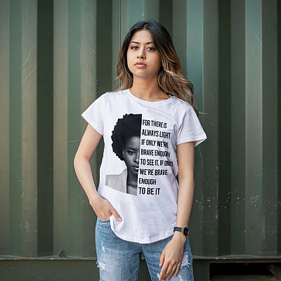 Alternative view of Amanda Gorman Poetry The Hill We Climb For There Is Always Light Inauguration Poem T-shirt - V-neck