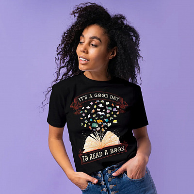 Alternative view of Vintage Retro It's A Good Day To Read Book T- Shirt - Book Lovers Shirt - Bookworm Shirt