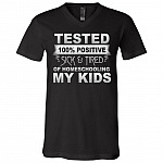 Tested 100% Positive Sick, Black, V-Neck T-Shirt