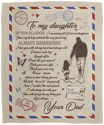 To My Daughter In This Blanket, White, Cozy Plush Fleece Blanket - 50x60
