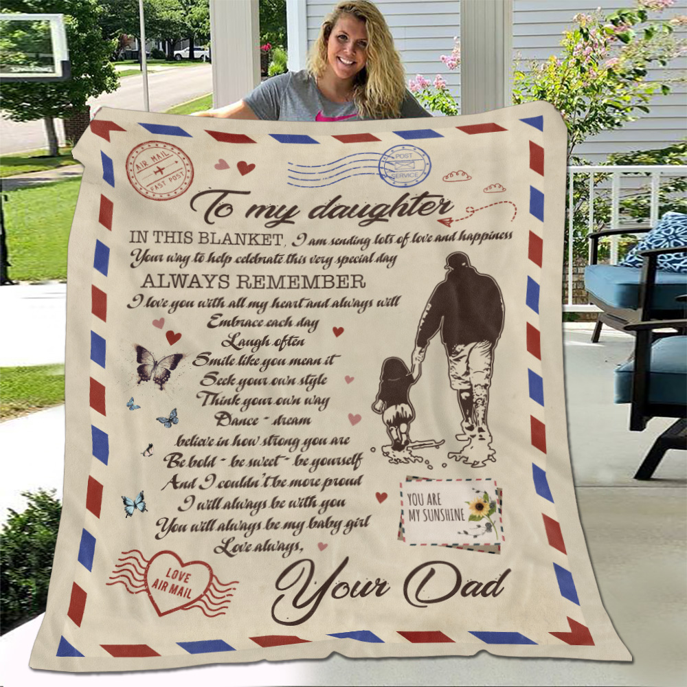 2Th. Sending Lots Of Love.Dad Blanket Mockup 4