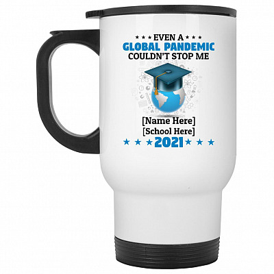 14 oz. White Travel Mug