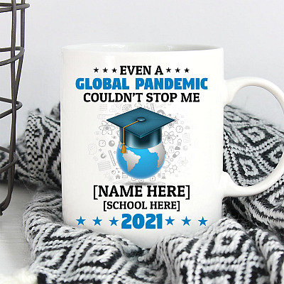 Alternative view of Personalized Even A Global Pandemic Couldn't Stop Me Graduation Gift Ceramic Coffee Mug - Water Bottle
