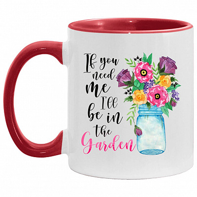 If You Need Me, White/Red, 11 oz. Accent Mug