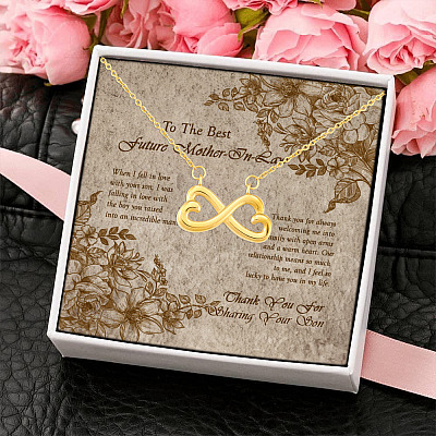 To The Best Future Mother In Law Thank You For Sharing You Son Infinity Heart Pendant Necklace