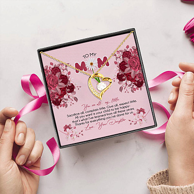 Alternative view of To My Mom You See All Say Little Sacrifice All Complain Little Happy Mothers Day Forever Love Pendant Necklace