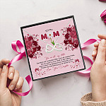 7O. To My Mom Mother Day Infinity Heart Necklace (Silver) 5