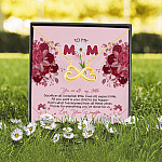 7O. To My Mom Mother Day Infinity Heart Necklace (Gold) 2