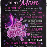 To My Mom Mink Blanket, White, Cozy Plush Fleece Blanket - 50x60 To My Mom Mink Blanket, White, Cozy Plush Fleece Blanket - 50x60
