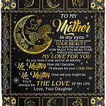 To My Mom Mink Blanket From Daughter, White, Cozy Plush Fleece Blanket - 50x60