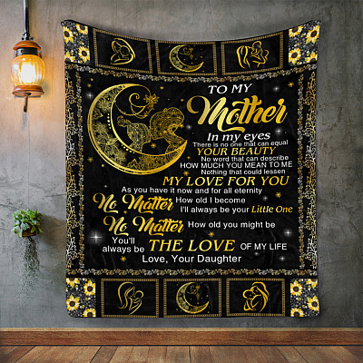 Alternative view of To My Mom Mink Blanket From Daughter - In My Eyes There Is No One Can Equal Your Beauty Woven Blanket