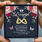 45 HG uu tien. Straight Your Crown Necklace () Infinity Heart Necklace (Gold) 3