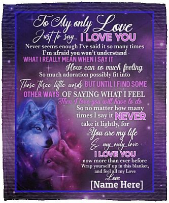 Personalized to My Only Love, White, Cozy Plush Fleece Blanket - 50x60
