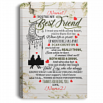 Personalized You Are My Best Friend Wrapped Framed Canvas Prints - Unframed Poster - Home Decor Wall Art, White, 0.75'' Framed Canvas Personalized You Are My Best Friend Wrapped Framed Canvas Prints - Unframed Poster - Home Decor Wall Art, White, 0.75'' Framed Canvas