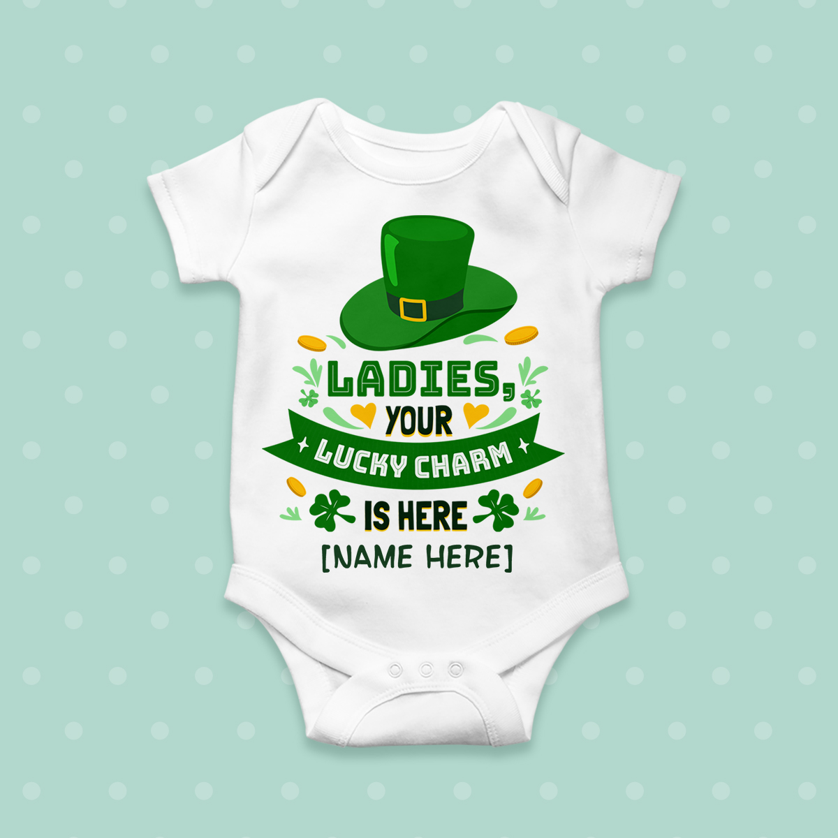 1kng. Lucky charm (baby onesie).mk2-SF Wonder Comic #244b2d