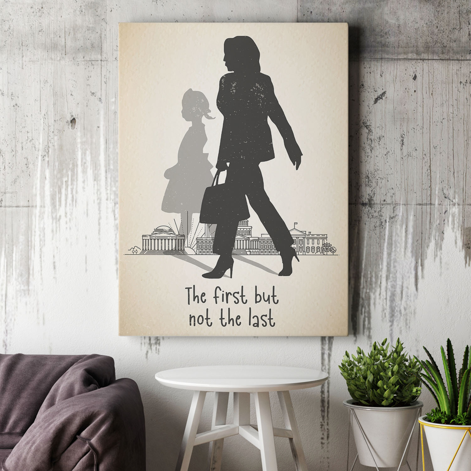 10VT. UU TIEN The First Not The Last Kamala Ruby canvas mockup