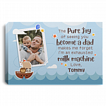 Custom Photo The Pure Joy Seeing You Become A Dad Framed Canvas - Unframed Poster, White, 0.75'' Framed Canvas Custom Photo The Pure Joy Seeing You Become A Dad Framed Canvas - Unframed Poster, White, 0.75'' Framed Canvas