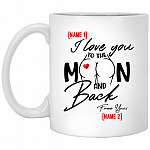 Personalized I Love You, White, 11 oz. White Mug