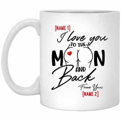 Personalized I Love You, White, 11 oz. White Mug
