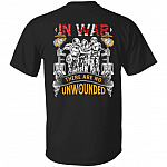 Print On Back In War There Are No Unwounded T-shirt - Veteran Canada Shirts, Black, Unisex T-Shirt