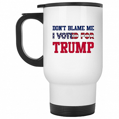 14 oz. White Travel Mug