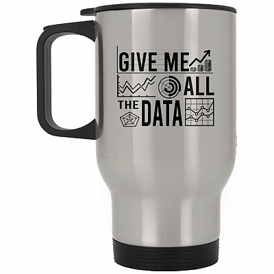 14 oz. Silver Travel Mug