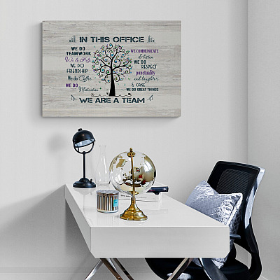 Alternative view of In This Office We Do Teamwork We Do Help We Do Friendship Framed Canvas - Unframed Poster - Office Decor Poster