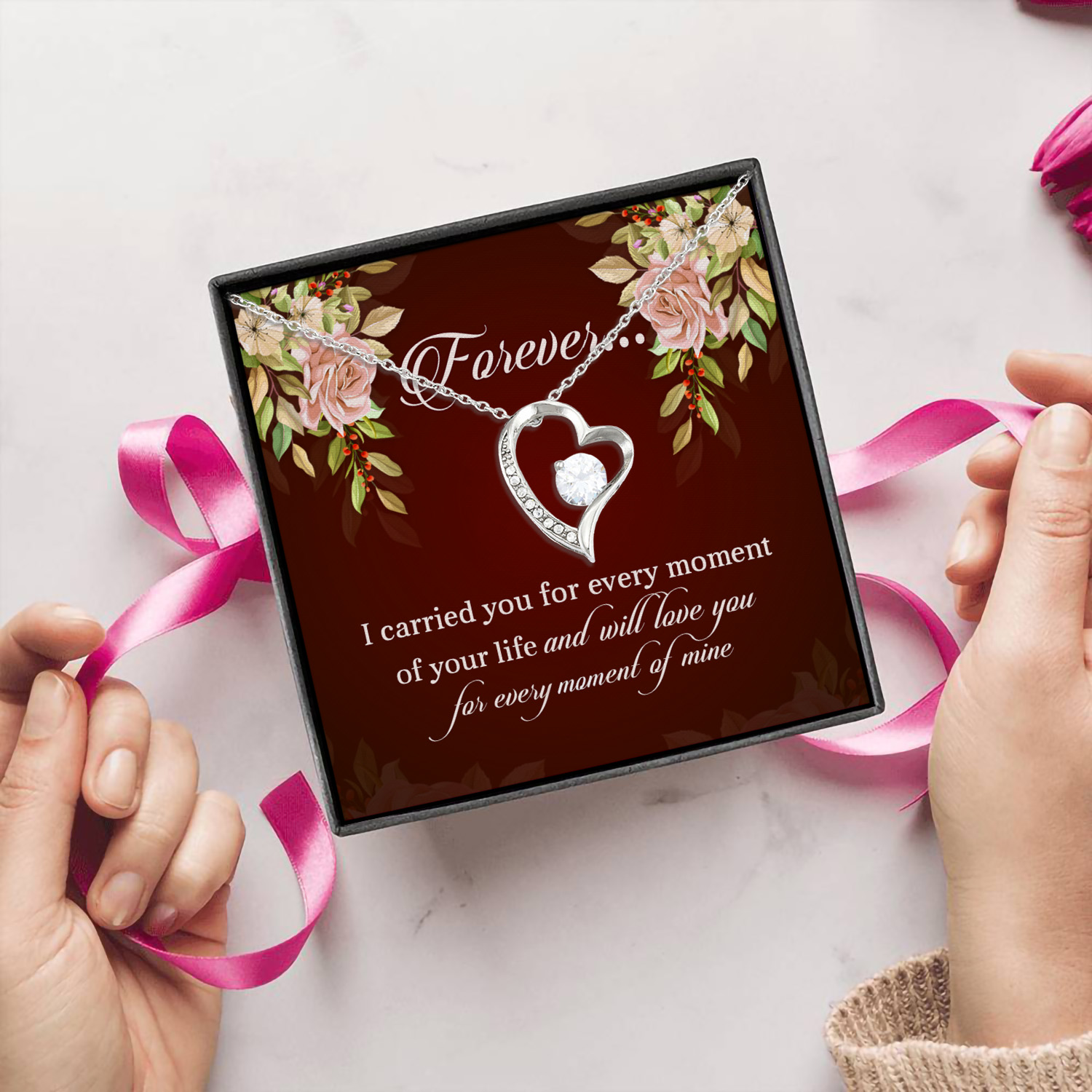 2HP. Carried You Forever Love Necklace (Silver) 5