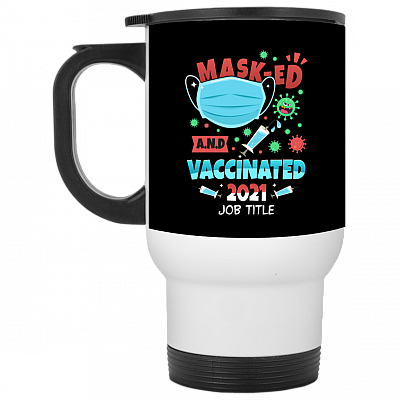 14 oz. White Travel Mug