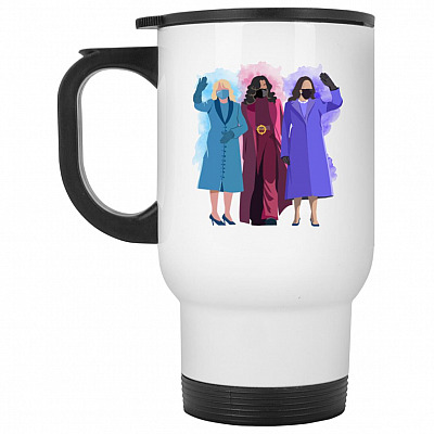 14 oz. White Travel Mug