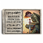 Warrior Princess I Am a Child of God Wrapped Framed Canvas Prints - Unframed Poster - Home Wall Art, White, 0.75'' Framed Canvas Warrior Princess I Am a Child of God Wrapped Framed Canvas Prints - Unframed Poster - Home Wall Art, White, 0.75'' Framed Canvas