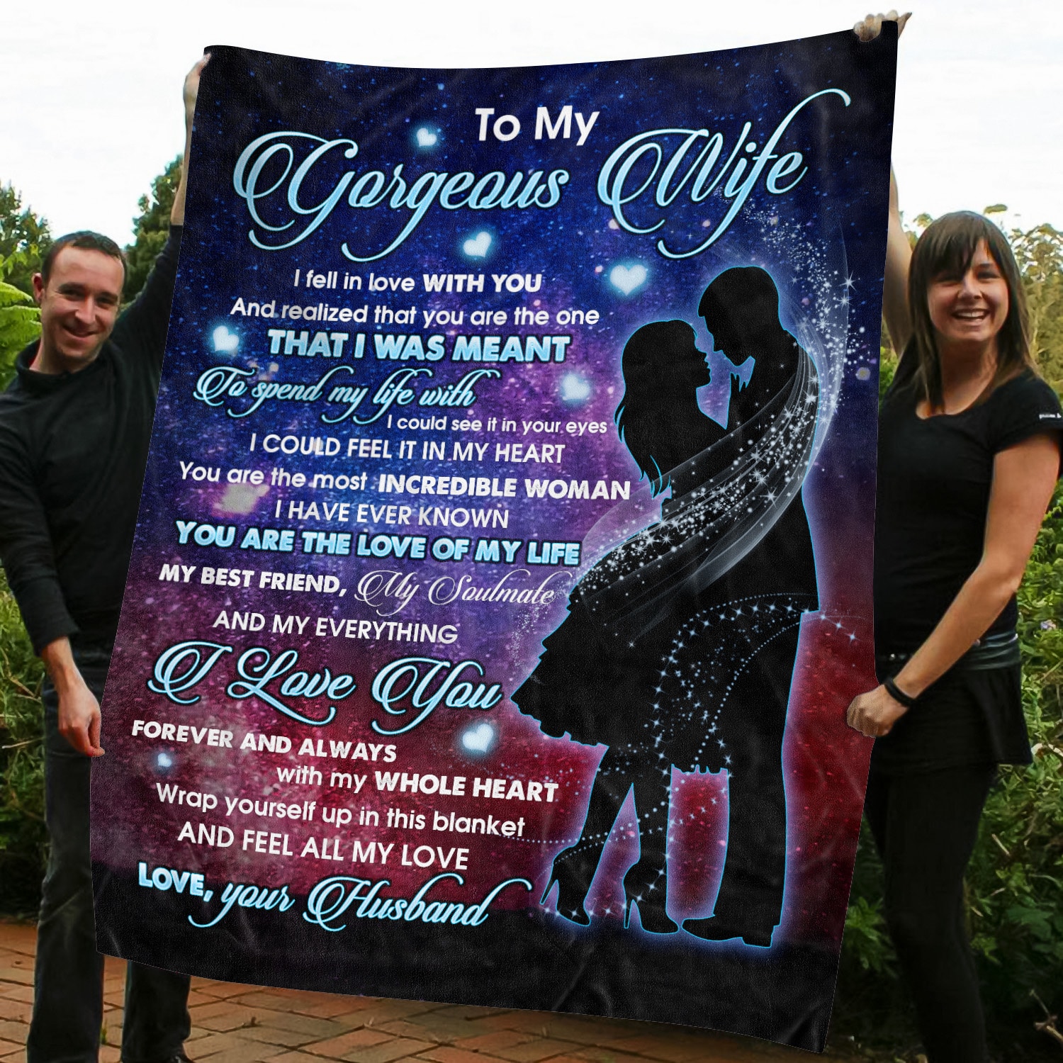 8O. Gorgeous Wife I Fell Mockup Blanket 12