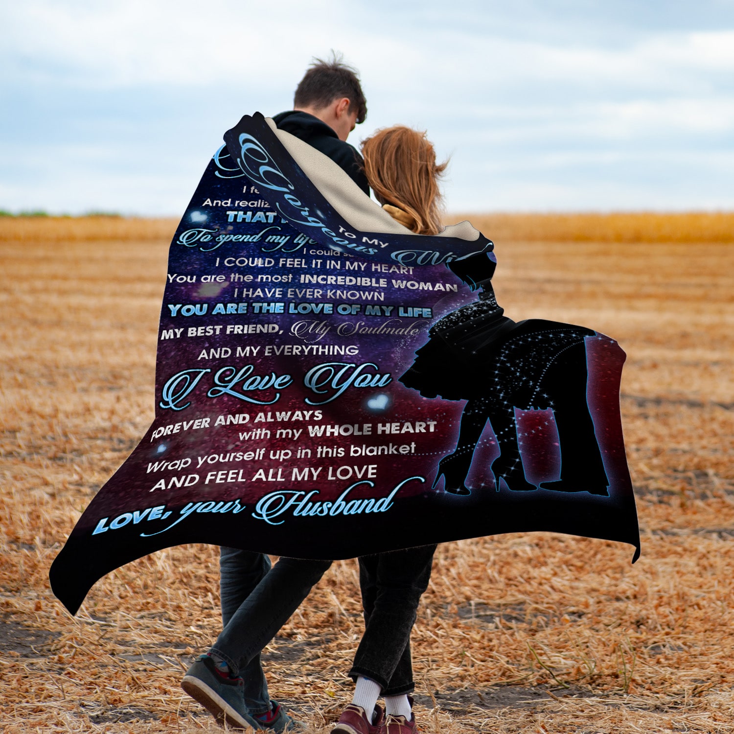 8O. Gorgeous Wife I Fell Mockup Blanket 15
