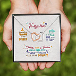 3NH. Peanut Butter Message Card (4) Interlocking Hearts Necklace