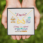 To My Love You Are The Peanut To My Butter Infinity Heart Pendant Necklace