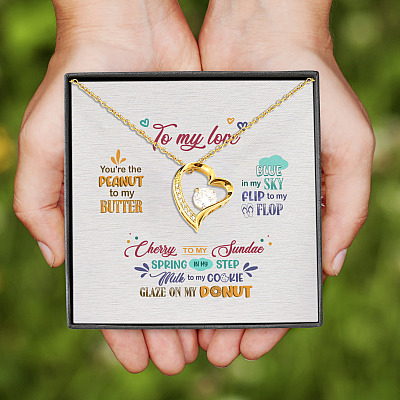 Alternative view of To My Love You Are The Peanut To My Butter Forever Love Pendant Necklace