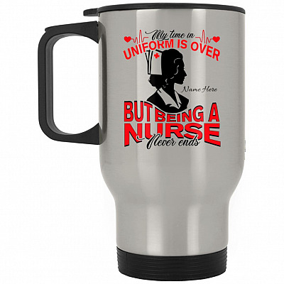 14 oz. Silver Travel Mug