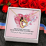 Friends Become Family Thank You for Being a Part of Our Family Forever Love Pendant Necklace