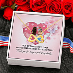 Friends Become Family Thank You for Being a Part of Our Family Infinity Heart Pendant Necklace