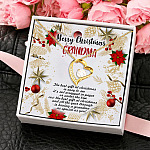 Merry Christmas Grandma the Best Gift at Christmas Is Easy to See Forever Love Heart Pendant Necklace Gifts