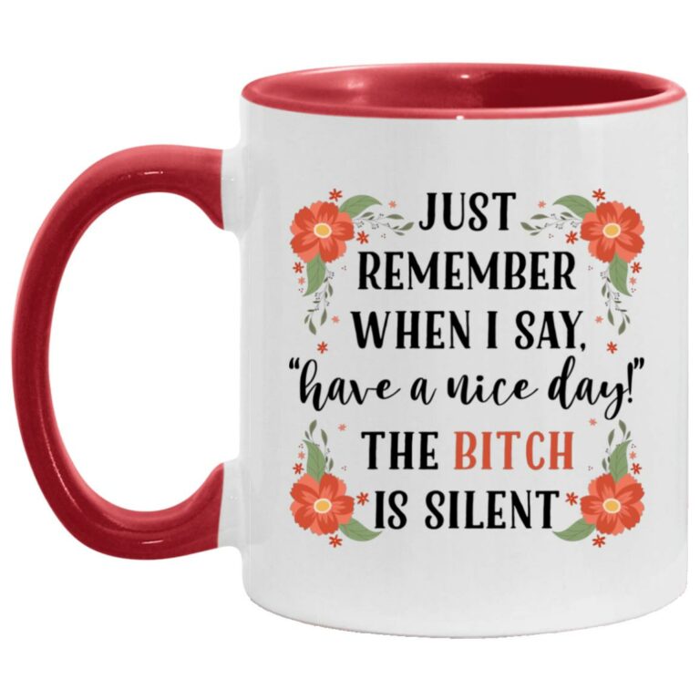 Bitch Accent Mug, White/Red, 11 oz. Accent Mug