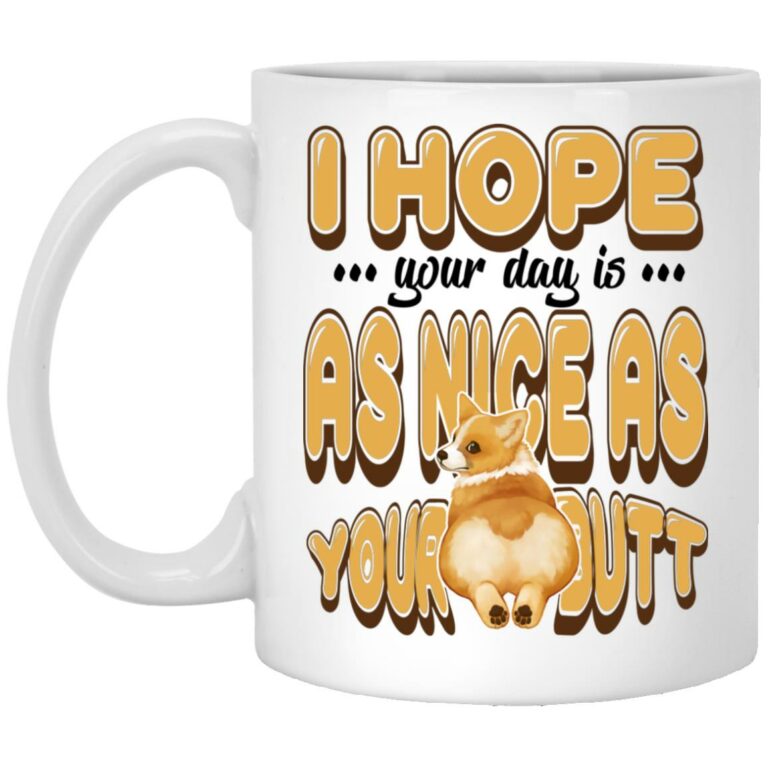 butt mug, White, 11 oz. White Mug