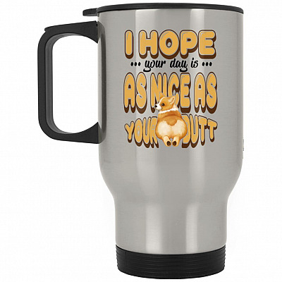 14 oz. Silver Travel Mug