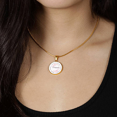 Waymaker Light In The Darkness Miracle Worker Promise Keeper Circle Pendant Necklace - Circle Luxury Necklace (Gold Plated)
