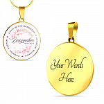Waymaker Light In The Darkness Miracle Worker Promise Keeper Circle Pendant Necklace - Circle Luxury Necklace (Gold Plated)